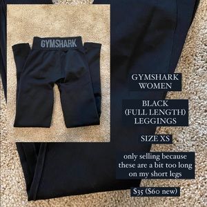 Gymshark leggings - full length, almost as new